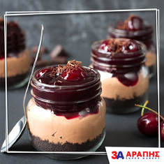 Σοκολατένιο cheesecake κεράσι χωρίς ψήσιμο